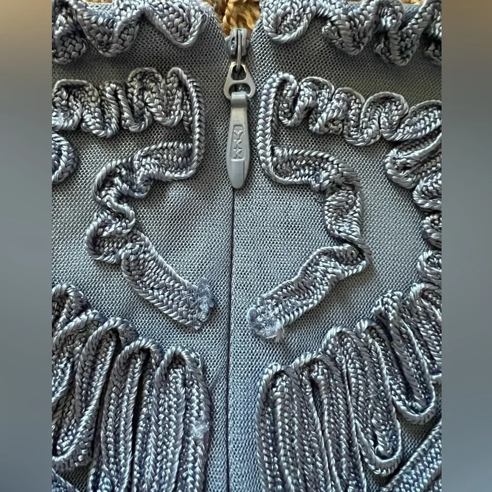 JS Collections Mesh Cocktail Dress